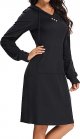 Long Sleeve Dress for Women Lightweight Pocket Hoodie Dress