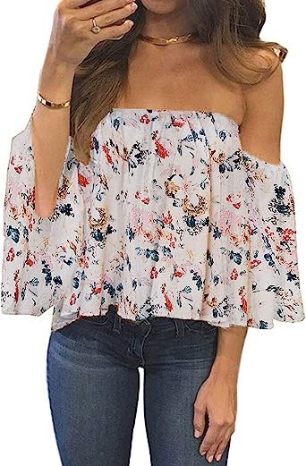 Women Chiffon Blouses Ruffles Short Sleeves