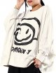 Women Casual Oversized Sweatshirts Bat Wing Long Sleeve