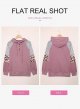 Womens Hooded Button Collar Drawstring Hoodies Pullover Sweatshirts