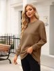 Women's Drop Long Tops Casual Crewneck Sweatshirts