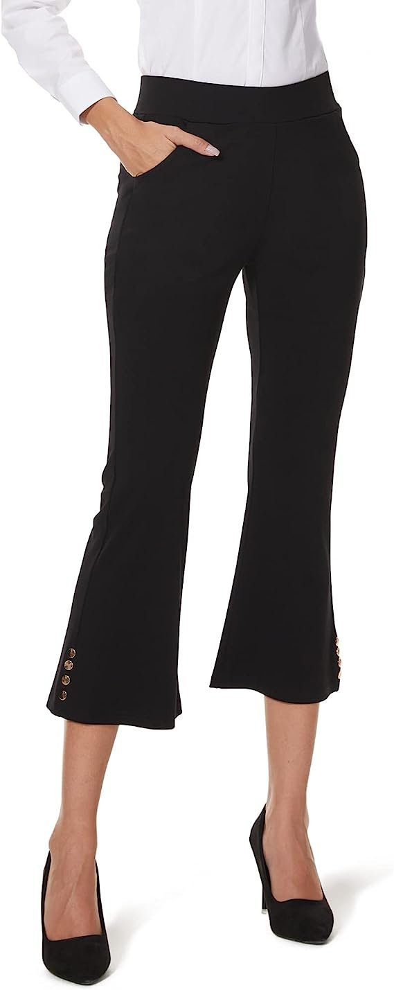 Women Business Casual High Waisted Stretch Pull Work Trousers